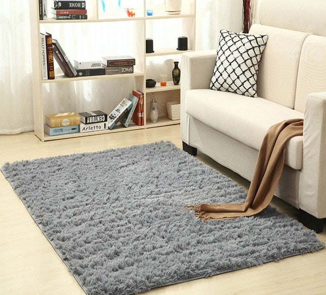 Super Soft Silk Wool Rug Indoor Modern Shag Area Rug Silky Rugs Bedroom Floor Mat Baby Nursery Rug Children Carpet - Trend Catalog - 