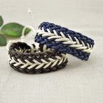 Natural cotton linen colorful bracelets handmade jewelry