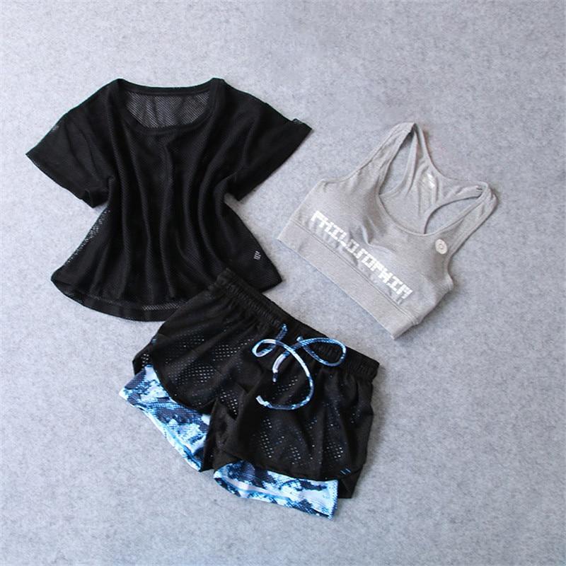 3 Pcs Set Women's Yoga Suit Fitness Clothing Sportswear For Female Workout Sports Clothes Athletic Running Yoga Suit Sets - Trend Catalog
