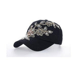 Women's Baseball Cap Diamond Painting Embroidery Flower Denim Snapback Hats Jeans Woman Female Cap Cowboy Summer Sun Hat - Trend Catalog - 