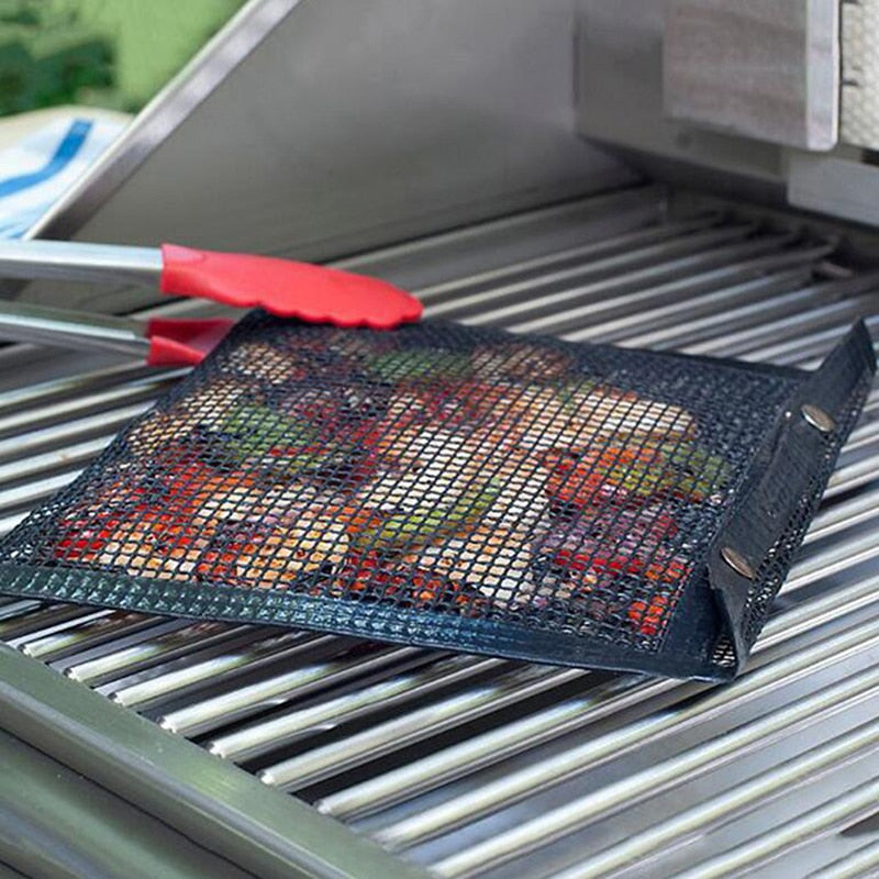 Non-stick Mesh Grilling Bag Reusable BBQ Fruit And Vegetable Meat Storage Bag Barbecue Heat Resistant Bags - Trend Catalog - 