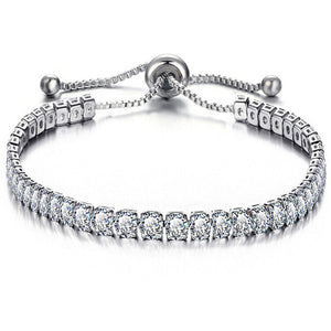 Cubic Zirconia Tennis Bracelet & Bangle Women's Adjustable Pulseras Mujer Charm Bridal Wedding Jewelry