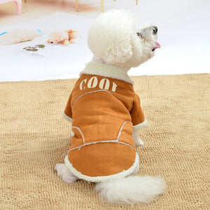 Cute Dog Jacket Winter Warm Puppy Dog Clothes Thickening Fleece Pet Outfits Coat For Small Dogs Chihuahua Bichon Pets Clothing