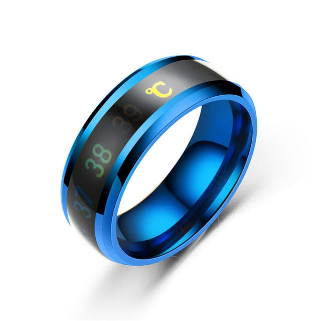 Temperature Ring Titanium Steel Mood Emotion Feeling Intelligent Temperature Sensitive Rings for Women Men Waterproof Jewelry - Trend Catalog - 