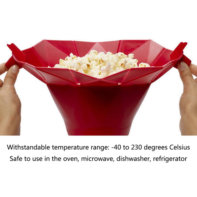 Silicone Popcorn Box Maker Foldable Microwave PopCorn Box Puffed Rice Bowl Home Kitchen Dedicated - Trend Catalog - 