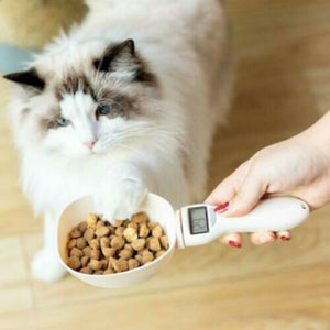 Pet Measuring Spoon Cup Of Pet Dog Food Water Scoop Scale Spoon LED Display Bowl For Cat Pets Feeder Dog Feeding Bowls