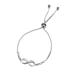 Luxurious Crystal Bracelet Silver Color Adjustable Infinity Charm Bracelets for Women Fashion Jewelry