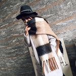 Mingjiebihuo Korean new fashion long scarf shawl female autumn and winter new color mixed wild warm thick fringed scarf - Trend Catalog