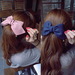 Big Solid Cloth Bows Hair Clips Hair Accessories for Women Girl Wedding Hair Jewelry