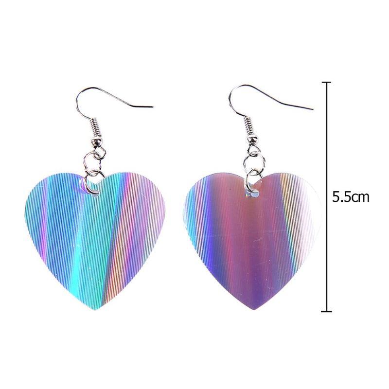 Trendy Sequin Big Heart Dangle Earrings for Women Love Jewelry Chic Silver Color Earing Long Love Jewellery - Trend Catalog