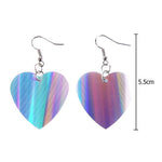 Trendy Sequin Big Heart Dangle Earrings for Women Love Jewelry Chic Silver Color Earing Long Love Jewellery - Trend Catalog