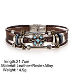 Vintage Flower Bracelets & Bangle Boho Multiple Layers Leather Bracelet Handmade Female Punk Jewelry - Trend Catalog