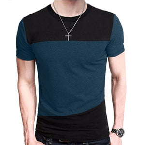 M-3XL Mens T Shirt Short Sleeve Crew Neck T-shirt Slim Fit Casual Tshirt