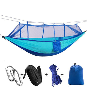 Ultralight Outdoor Camping Hunting Mosquito Net Parachute Hammock 2 Person Flyknit Hamaca Garden Hamak Hanging Bed Leisure Hamac - Trend Catalog - 