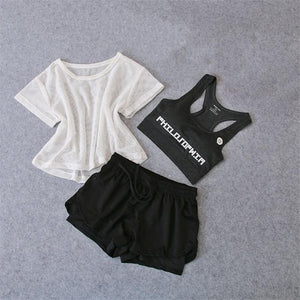 3 Pcs Set Women's Yoga Suit Fitness Clothing Sportswear For Female Workout Sports Clothes Athletic Running Yoga Suit Sets - Trend Catalog