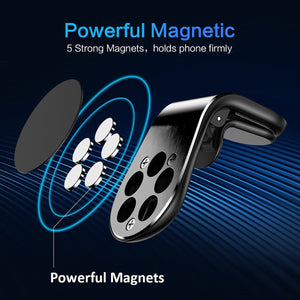 Magnetic Car Phone Holder L Shape Air Vent Mount Stand in Car GPS Mobile Phone Holder For iPhone X Samsung S9 Xiaomi - Trend Catalog