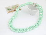 Statement Chunky Long Chain Necklaces For Women Boho Colorful Plastic Chain Choker Necklaces Pendants Fashion Women Jewelry