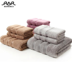 ROMORUS 100% Bamboo Fiber Towels Purple Gray Brown Bath Face Towel Set Cool Bamboo Absorbent Healthy Bathroom Towels for Adults - Trend Catalog