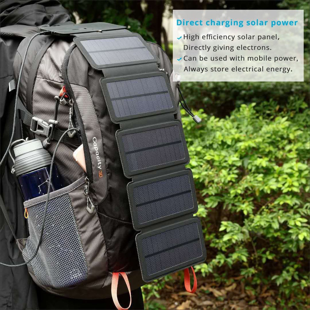 Lerranc Portable Folding 10W Solar Panels Charger 5V 2.1A USB Output Solar Cells for Cellphones Outdoors - Trend Catalog
