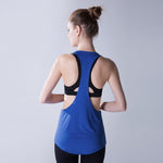 Yoga Crop Top Women Sleeveless Backless Running Sports T Shirts Quick Dry Jogging Gym Fitness Tank Top - Trend Catalog - 