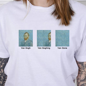 Van Gogh Van Goghing Van Gone Meme Funny T-Shirt Hipsters Cute Printed Tee - Trend Catalog - 