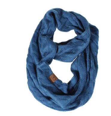 Winter Knitted Cable Ring Scarf Female Autumn Infinity Scarves - Trend Catalog