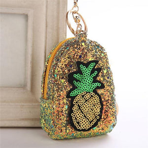 Cute Pineapple Keychain Glitter Sequins Key Ring Gifts Charms Bag Accessories Decorative Pendants Key Chain Mini Coin Purse - Trend Catalog