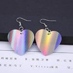 Trendy Sequin Big Heart Dangle Earrings for Women Love Jewelry Chic Silver Color Earing Long Love Jewellery - Trend Catalog