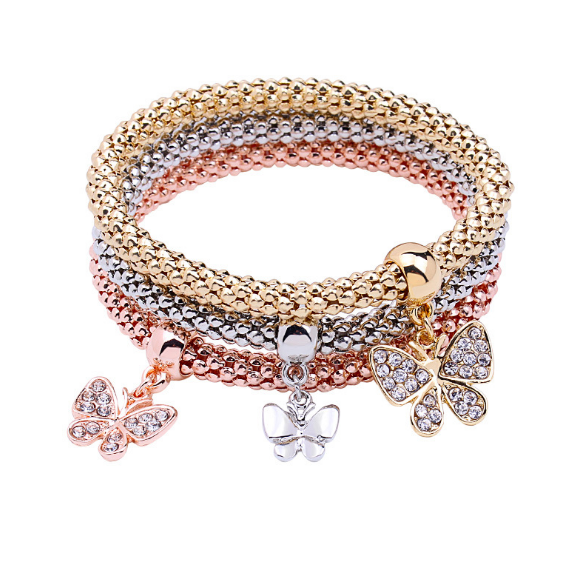 Dainty Jewelry Life Tree Heart Bracelet & Bangles Popcorn Chain Set Friendship Distance Bracelets