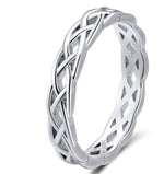 925 Sterling Silver Rings Women Unique Twisted Shape Round Ring Wedding Band Fashion Jewelry Anniversary Gift - Trend Catalog