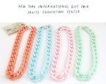 Statement Chunky Long Chain Necklaces For Women Boho Colorful Plastic Chain Choker Necklaces Pendants Fashion Women Jewelry