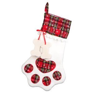 OurWarm Plaid Christmas Stocking New Year Gift Bag for Pet Dog Cat Christmas Goods Xmas Tree Hanging Ornaments navidad 2018 - Trend Catalog - 