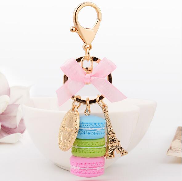 Women Cake Key chain fashion nice cute French pastries Keychain bag charm car Key Ring - Trend Catalog