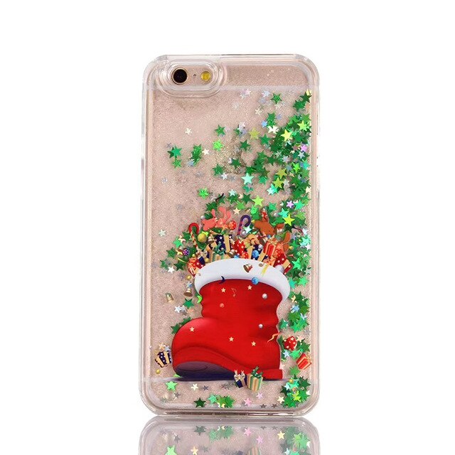 Christmas Phone Case For iPhone 6s 6 7 8 Plus 11Pro XS MAX XR Luxury Glitter Bling Cover for iPhone XS 11 Pro MAX X CASE - Trend Catalog - 