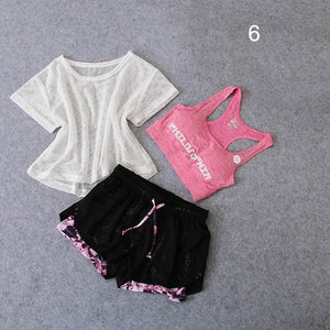 3 Pcs Set Women's Yoga Suit Fitness Clothing Sportswear For Female Workout Sports Clothes Athletic Running Yoga Suit Sets - Trend Catalog