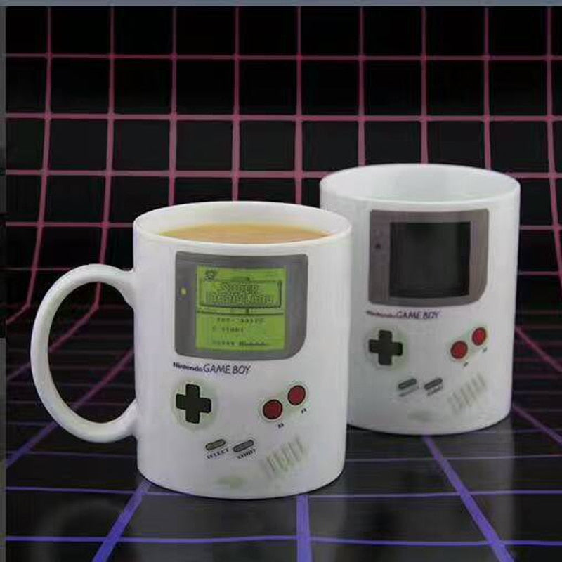 Game Boy Color Changing Mug White Ceramic Milk Tea Cup Heat Change Mug For Kids - Trend Catalog - 