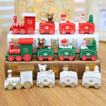 Christmas Train Painted Wood Christmas Decoration for Home Merry Christmas Ornament Navidad 2019 Xmas Decoration New Year Gift,Q - Trend Catalog