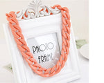 Statement Chunky Long Chain Necklaces For Women Boho Colorful Plastic Chain Choker Necklaces Pendants Fashion Women Jewelry