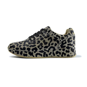 Sneakers Shoes Spring Autumn Leopard Pattern Design Fabric Comfortable Casual Sneakers Flats Shoes Women - Trend Catalog