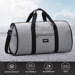 Waterproof Travel Bag Mens Garment Bags Women Travel Shoulder Bag 2 In 1 Large Luggage Duffel Totes Carry On Leisure Hand Bag - Trend Catalog - 