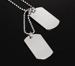 VNOX Double Dog Tag Necklace Pendant Men Jewelry - Trend Catalog - 