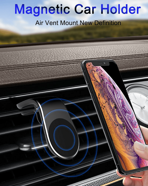 Magnetic Car Phone Holder L Shape Air Vent Mount Stand in Car GPS Mobile Phone Holder For iPhone X Samsung S9 Xiaomi - Trend Catalog