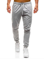 Dropshipping Men Joggers Elastic Waist Long Trousers 2019 Brand Fashion Casual Solid Color Fitness Workout Sweatpants Blue Red - Trend Catalog