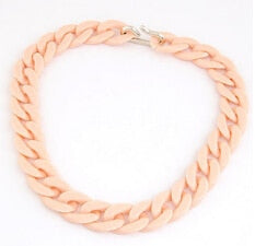 Statement Chunky Long Chain Necklaces For Women Boho Colorful Plastic Chain Choker Necklaces Pendants Fashion Women Jewelry