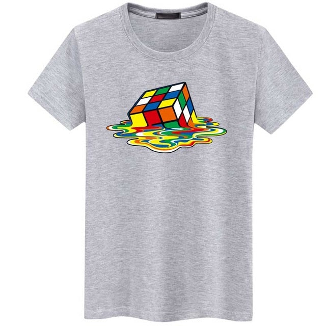 Rubik Cube Print T Shirts Men & Women Fashion Design Summer O-neck Plus size 5XL Short Sleeve the big bang theory Tee streetwear - Trend Catalog - 