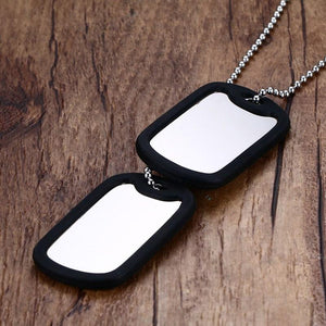 VNOX Double Dog Tag Necklace Pendant Men Jewelry - Trend Catalog - 