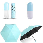 Mini Folding Capsule Small Umbrella With Pill Package Box Pocket Parasol Rain Anti-UV Portable Travel Umbrella Sunny Rainy Day - Trend Catalog