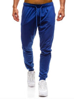 Dropshipping Men Joggers Elastic Waist Long Trousers 2019 Brand Fashion Casual Solid Color Fitness Workout Sweatpants Blue Red - Trend Catalog