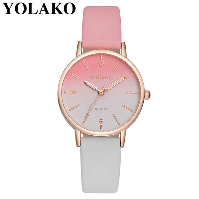 Brand Leather Quartz Women's Watch Ladies Fashion Watch Women Wristwatches Clock relogio feminino masculino W50 - Trend Catalog - 