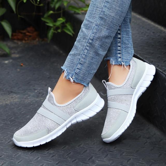 Sneakers Women Breathable Mesh Shoes Woman Ballet Slip On Flats Loafers Ladies Shoes Creepers tenis feminino - Trend Catalog